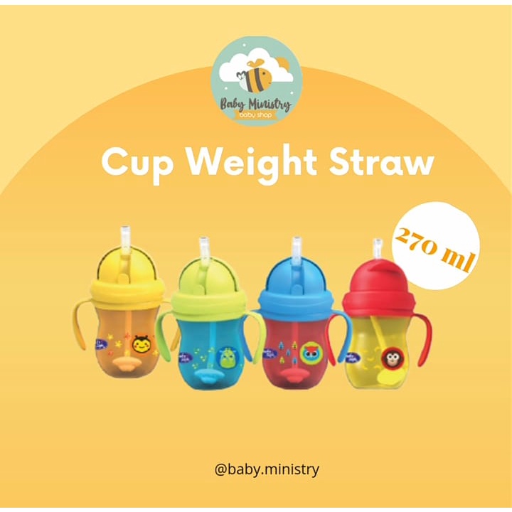 BABY SAFE CUP WITH STRAW 270ML (SK019) / GELAS MINUM BAYI / ANAK