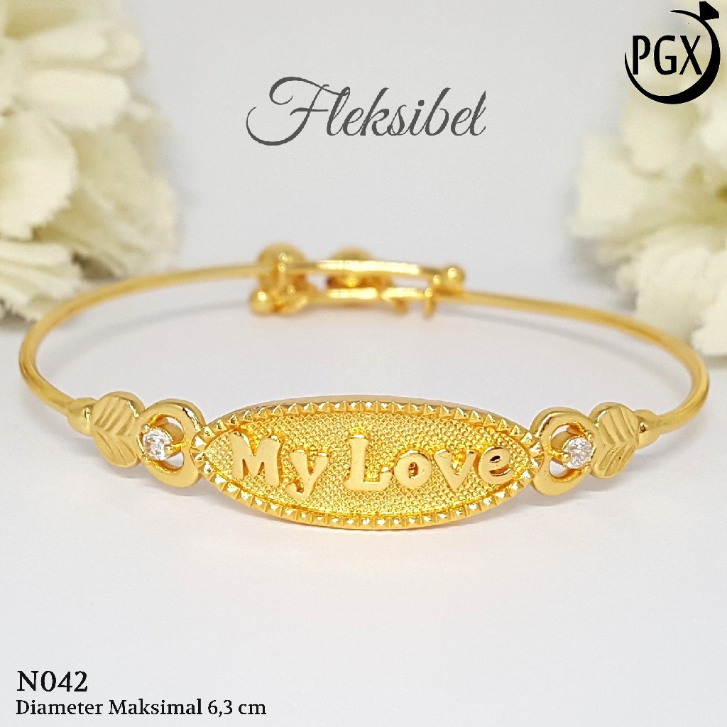 PGX Gelang Anak Xuping Aksesoris Perhiasan Bangle Bangkok Lapis Emas Premium - N042