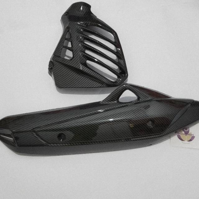 Cover tutup knalpot carbon nmax plus tutup radiator nmax karbon