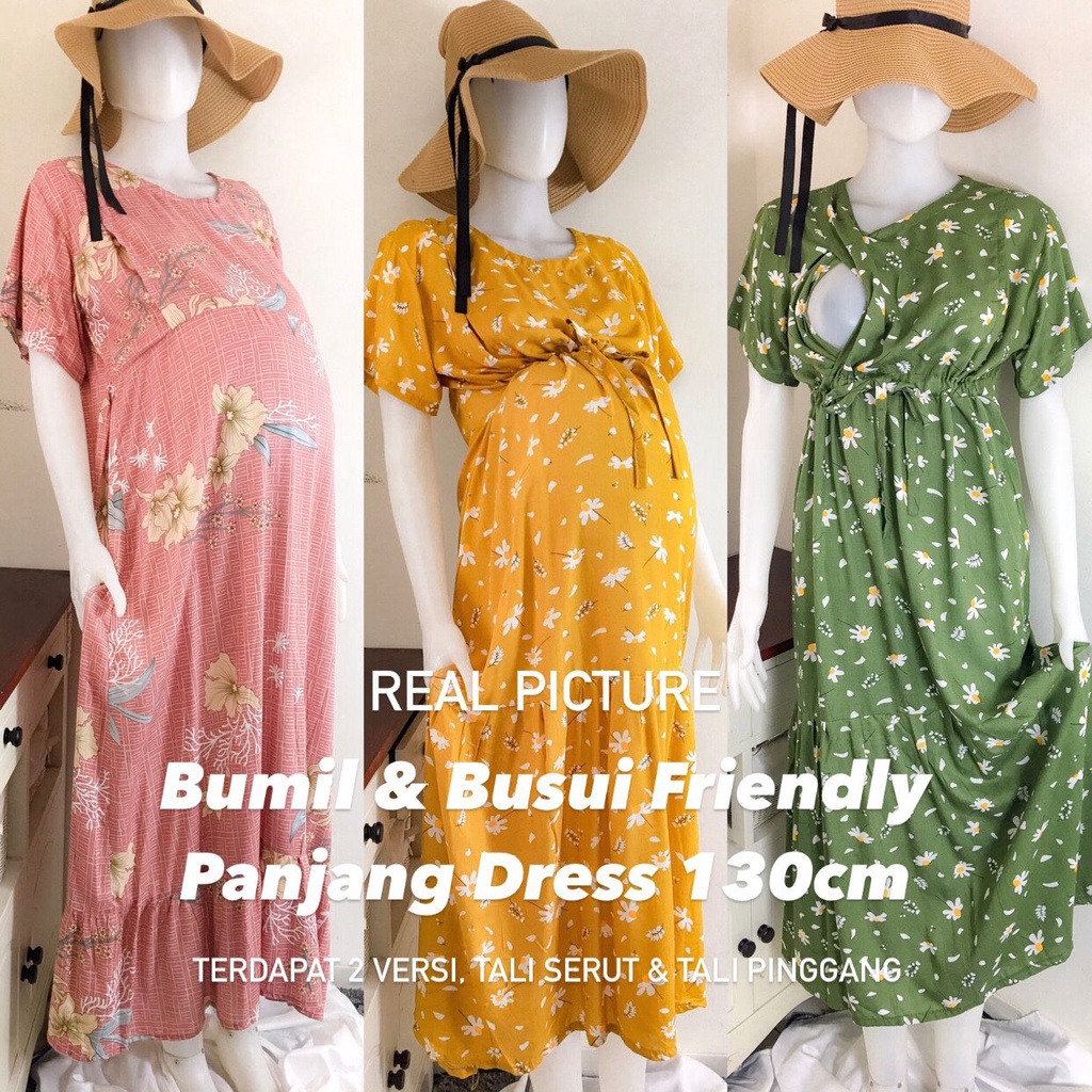 MIA - Baju Menyusui Bukaan Kanan Kiri Samping Daster Dress Jumbo Busui Friendly Hamil Nursingwear