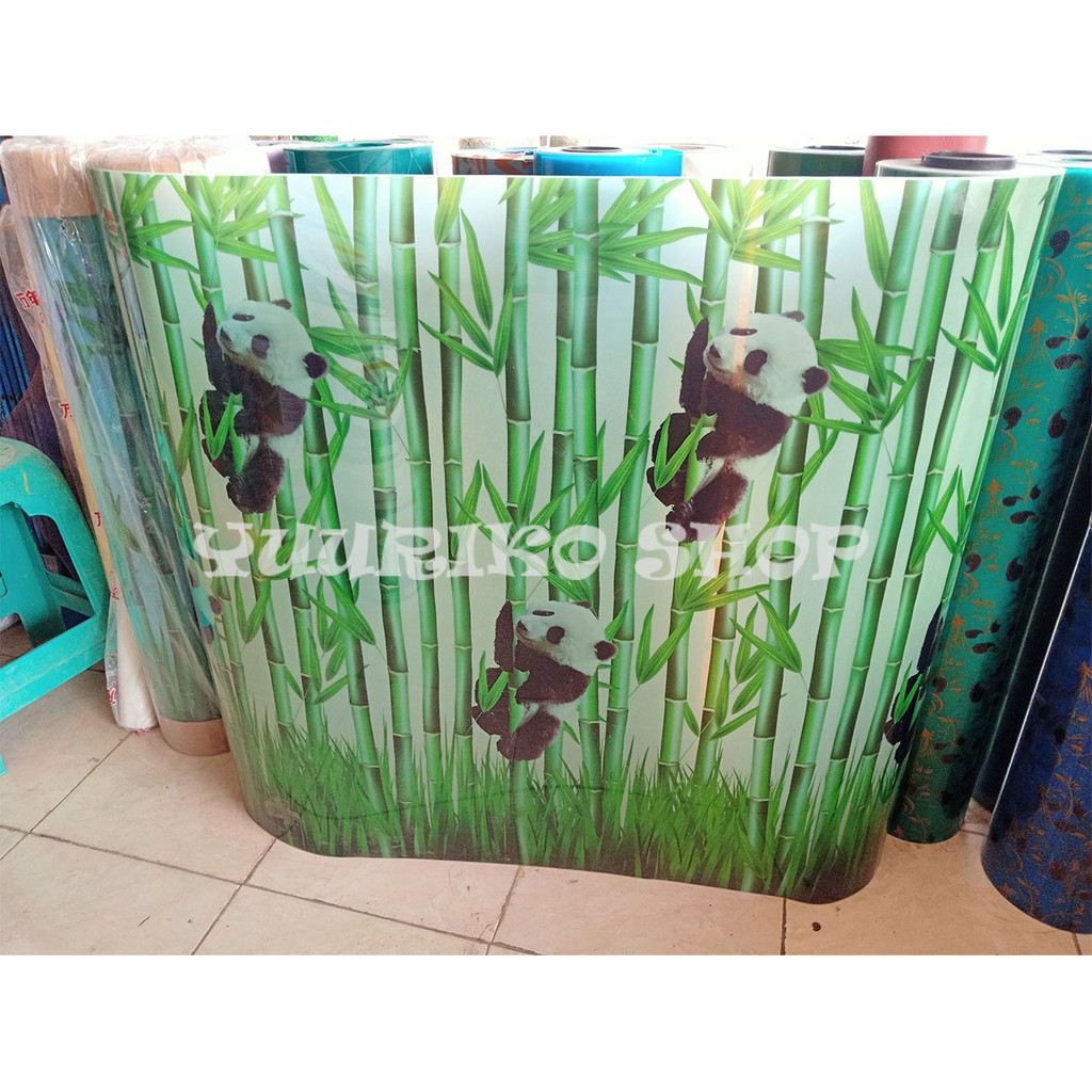 Fiber Pagar Fiber Plat Fiber Tutup Pagar Fiber Motif Panda Dan Bambu Full Color Tutup Ventilasi Shopee Indonesia