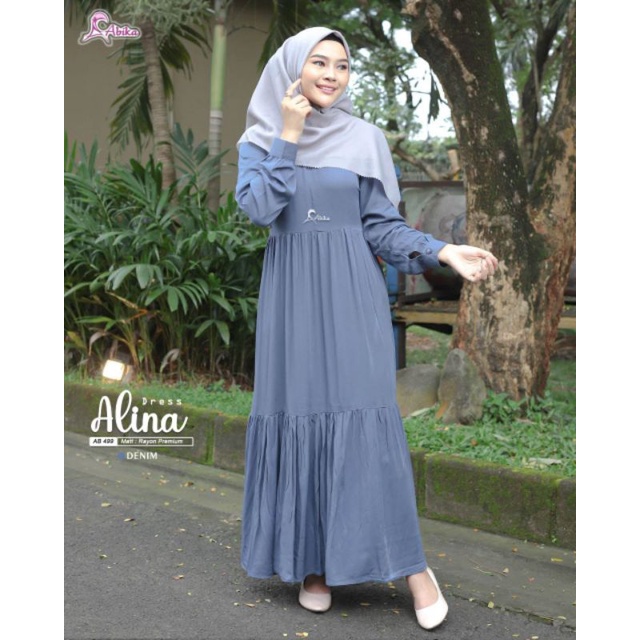 Moslem Ori Gamis Busui Friendly Alina Dress By Abika (Open PO Ready April 2022)