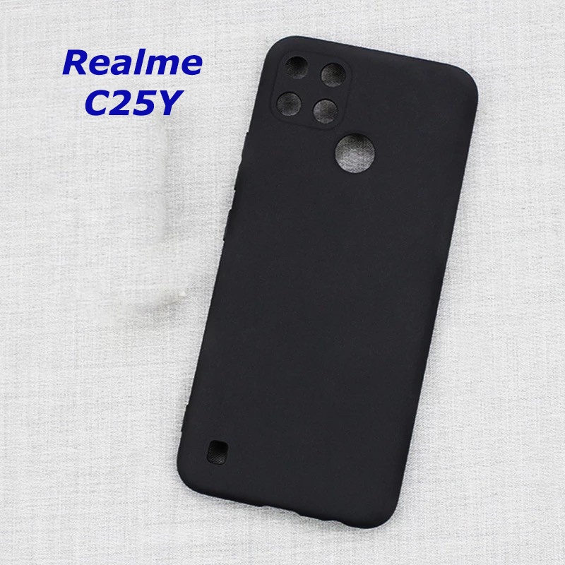 Casing Realme C25Y SoftCase Black Matte