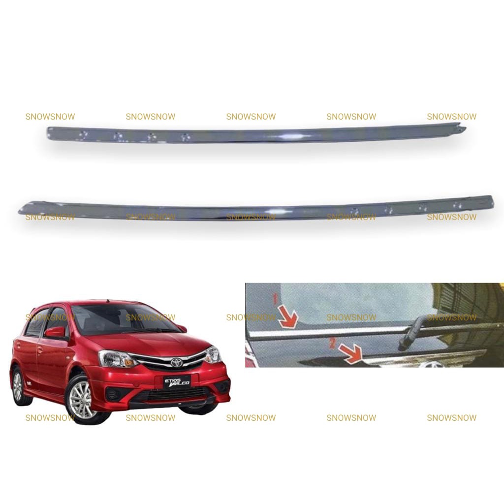 List Kaca Belakang Toyota Etios Chrome