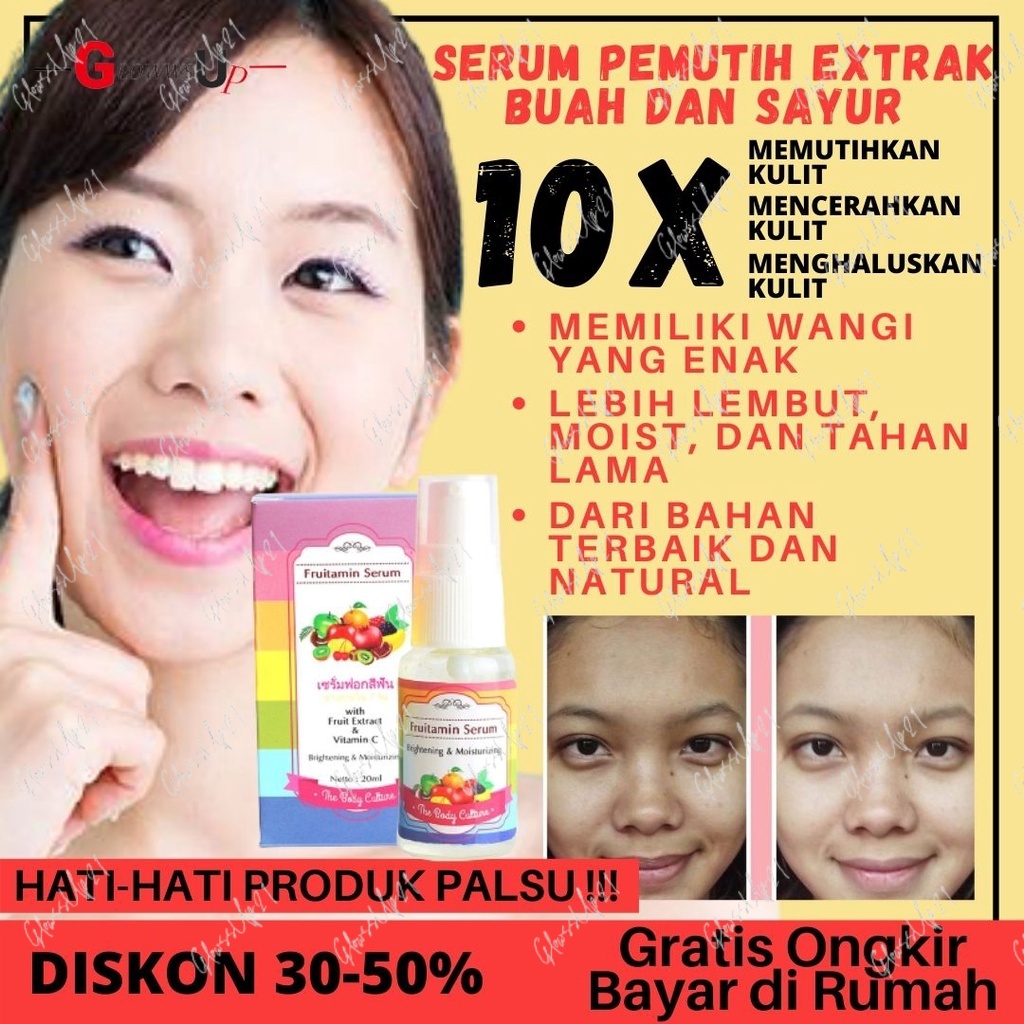 SERUM GLOWING BPOM SERUM WAJAH THE BODY CULTURE FRUITAMIN SERUM ORIGINAL BPOM SERUM FRUITAMIN BPOM PENCERAH WAJAH