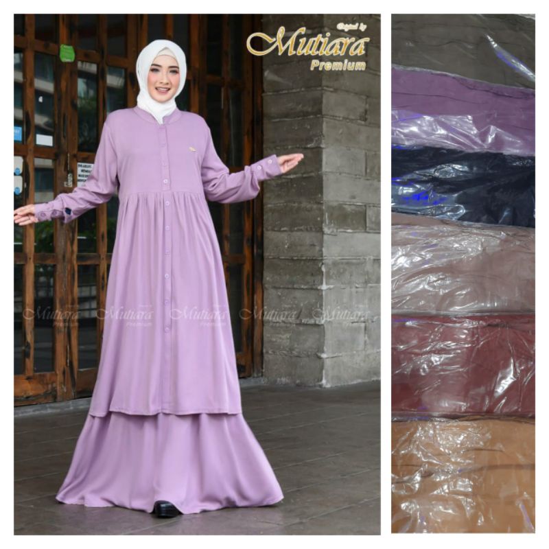 GAMIS MALAYSIA/ GAMIS LEBARAN ORI BRAND MUTIARA / GAMIS POLOS / GAMIS TUMPUK