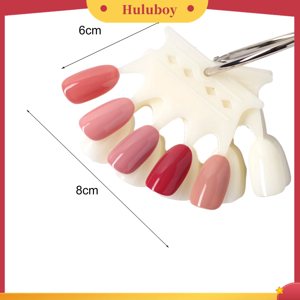 Huluboy Huluboy♡ 10 / 50 Pcs Stik Display Kuku Palsu Bentuk Kipas Bahan ABS Untuk Praktek Manicure