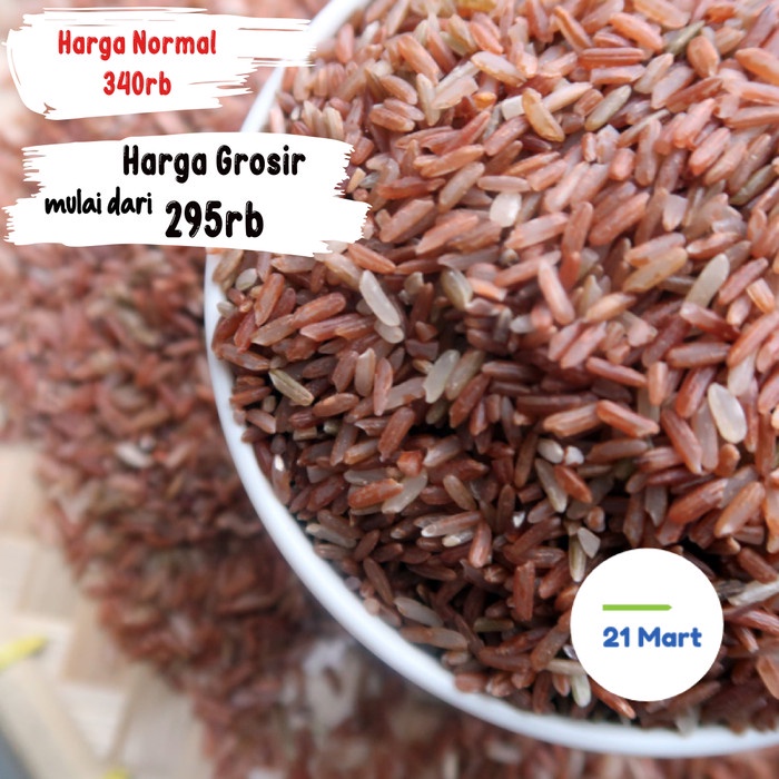 

Beras Merah Pulen - Organik - Kemasan 20kg