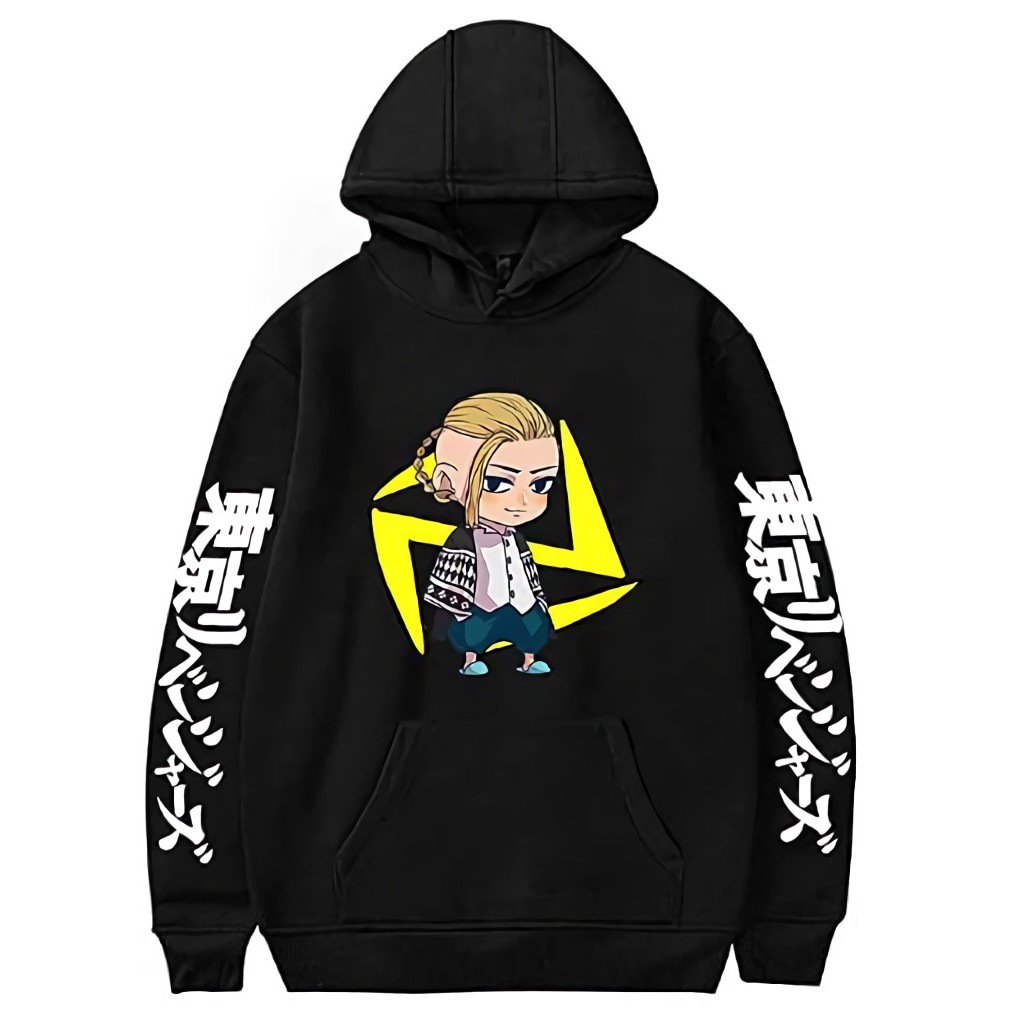 Hoodie Draken Chibi Black Anime Manga Tokyo Revengers