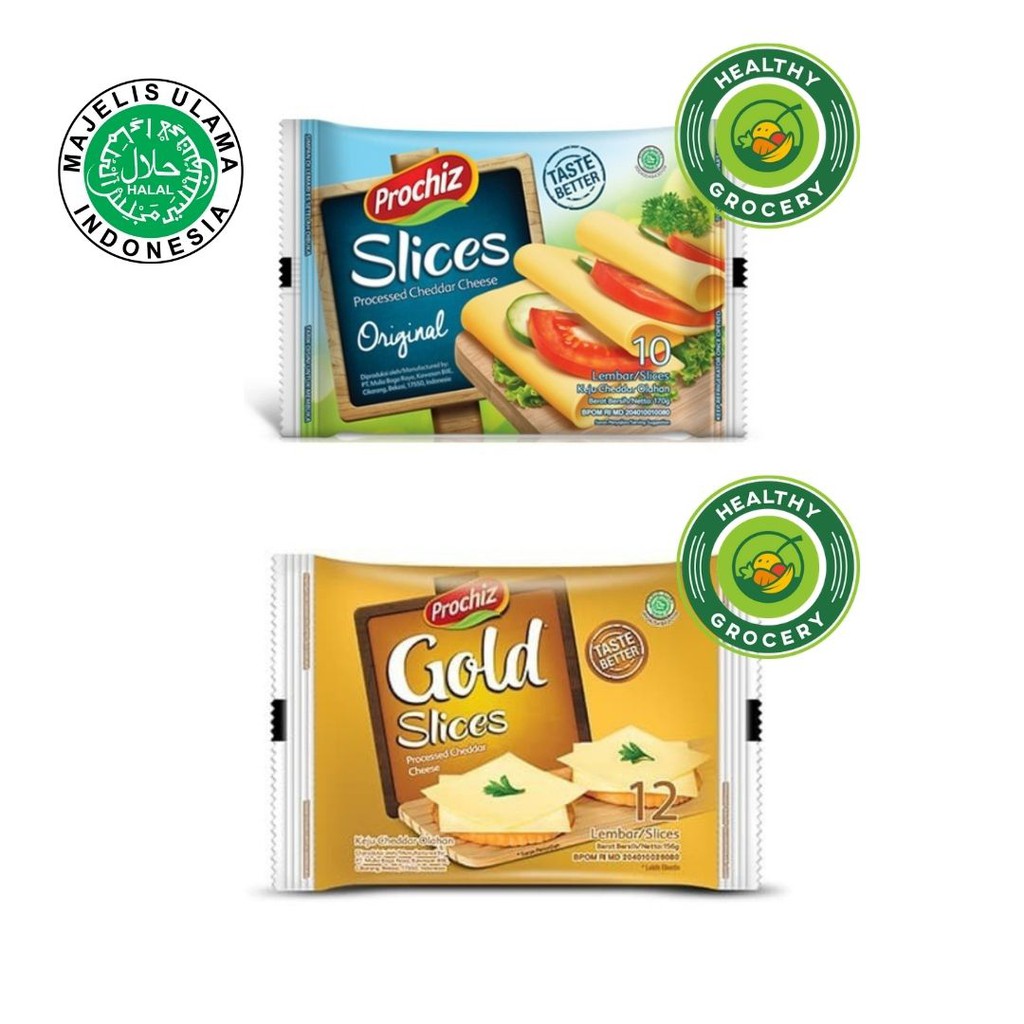 

Prochiz Cheese Slice 10 lembar 170gr / Keju Prochis Gold Slice 12 lembar 156gr