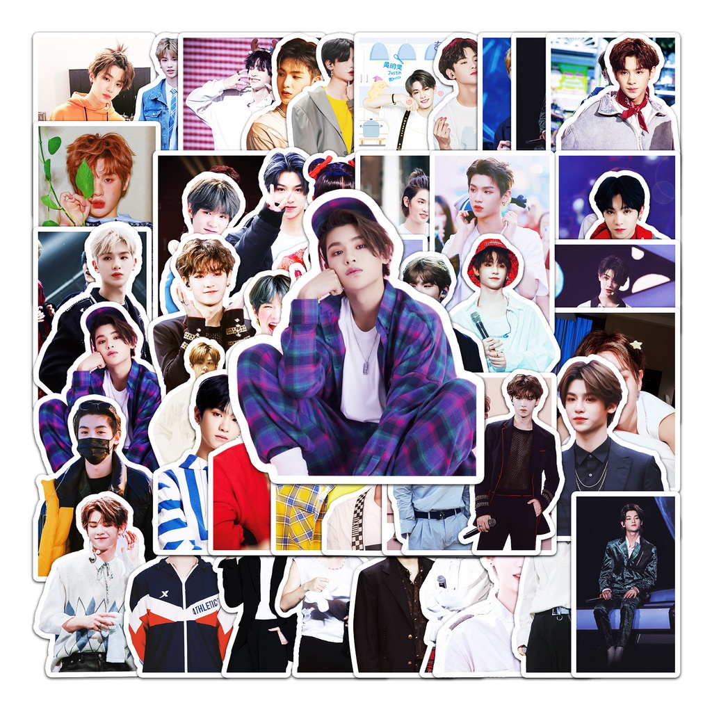 Zhang Huang Minghao Justin grafiti stiker kepribadian selebriti terkait barang Jurnal stiker DIY bag