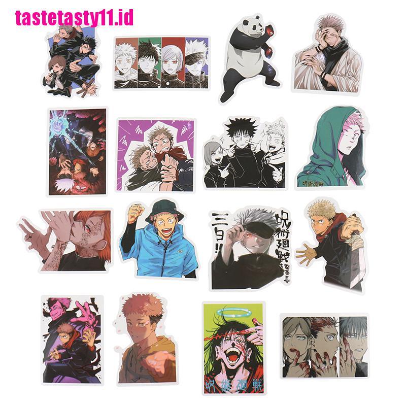 50 Pcs Stiker Desain Anime Jujutsu Kaisen Untuk Gitar / Laptop / Koper