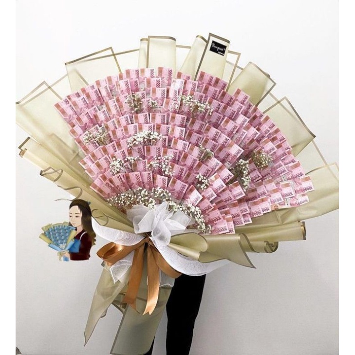 Souvenir Mahar Uang / Bouquet Uang 100rb&50rb