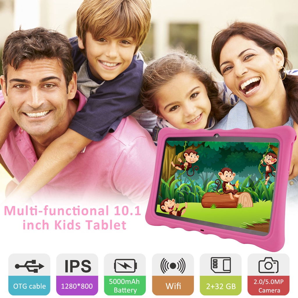 Kids Tablet / Tablet Anak / Tablet 10 Inch / Tablet PC / Tablet Android 10 / 2/32GB / Kids Gift / Zoom / WhatsApp / Play Store / 2 Camera / WiFi only