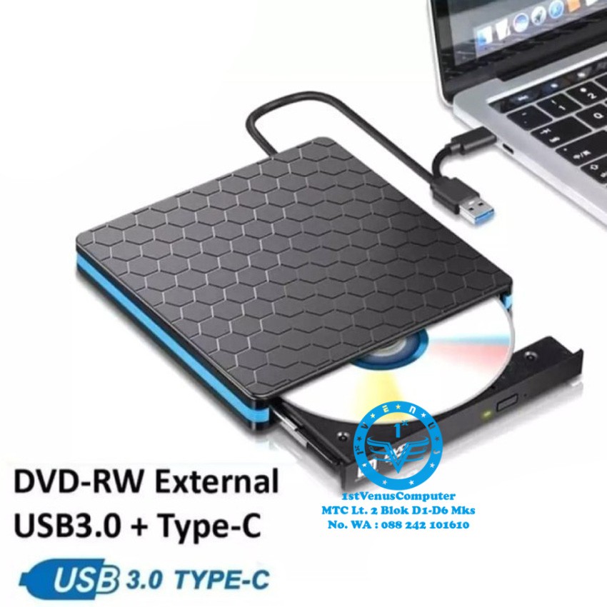 Jual DVD RW EXTERNAL EKSTERNAL USB 3.0 TYPE C M-TECH VCD CD ULTRA/COM04 ...
