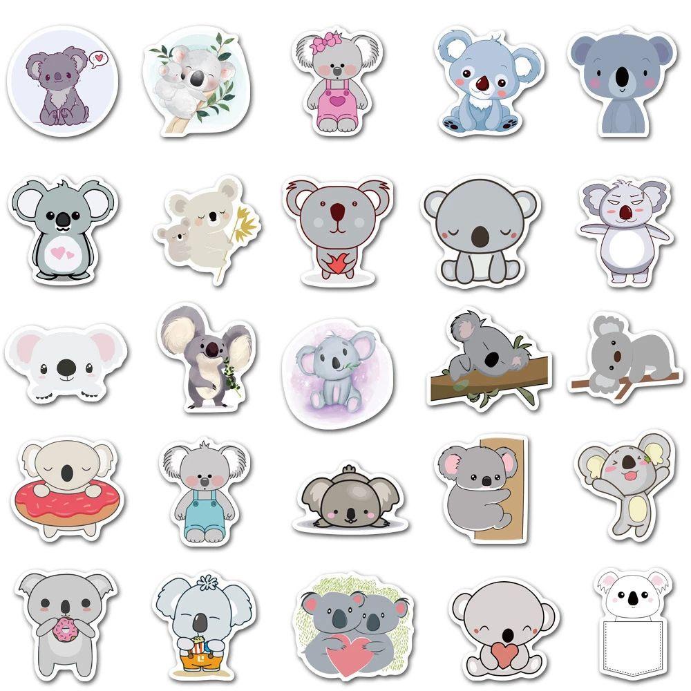 Mxbeauty Cute Koala Stiker Tahan Air Kreativitas Dekorasi Koper Kartun Skateboard Ponsel DIY Scrapbooking