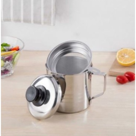 Oil Pot Penyaring Minyak Wadah Minyak Sisa Stainless Steel 1200ML