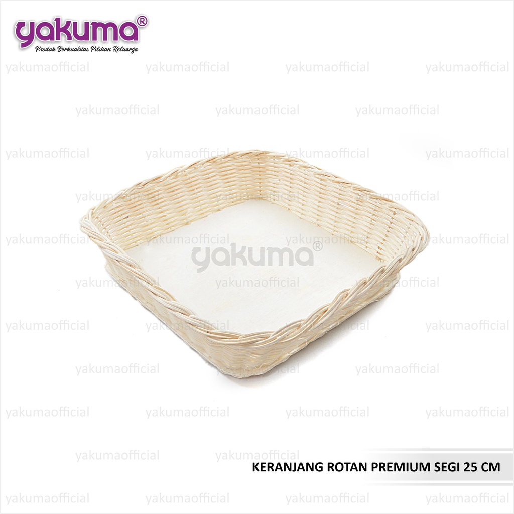 KERANJANG ROTAN PARCEL PREMIUM SEGI 25 CM