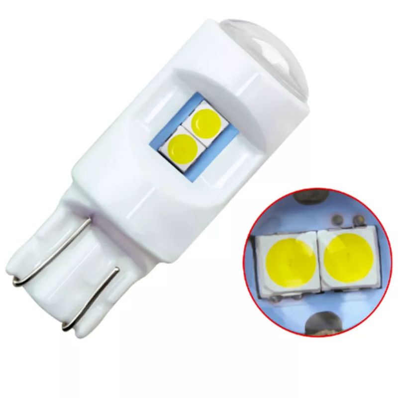 Lampu Led T10 ceramic 6smd chip 3030 superbright senja sen rem