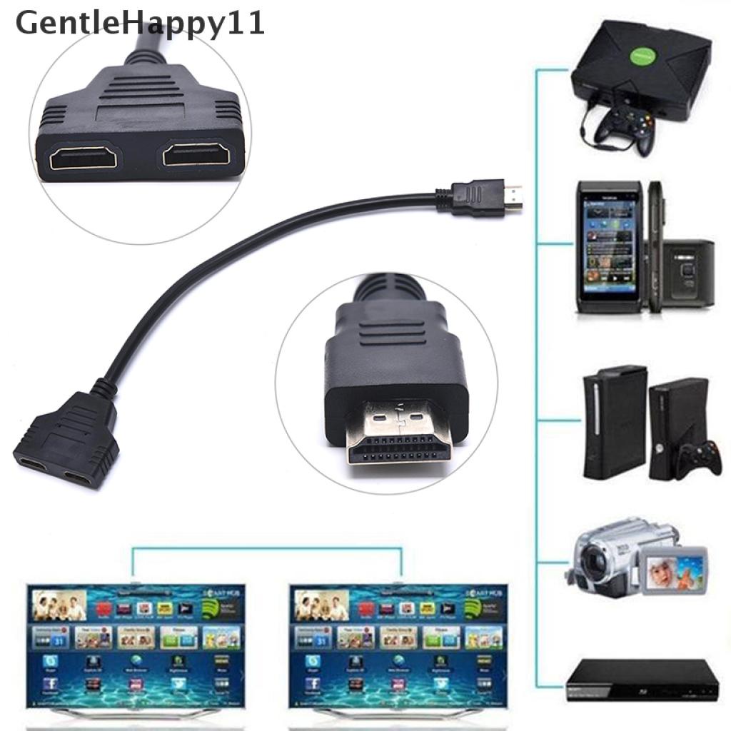 Gentlehappy Kabel Adapter Splitter HDMI Male Ke Dual HDMI Female 1 Ke 2 Arah Untuk HDTV