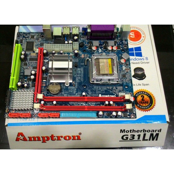 Mainboard AMPTRON G31 /LGA 775 / DDR2 / FOR INTEL