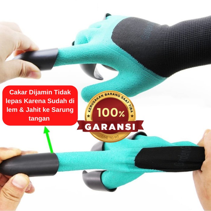 Garden Genie Gloves Sarung Tangan Peralatan Kebun Taman Cakar