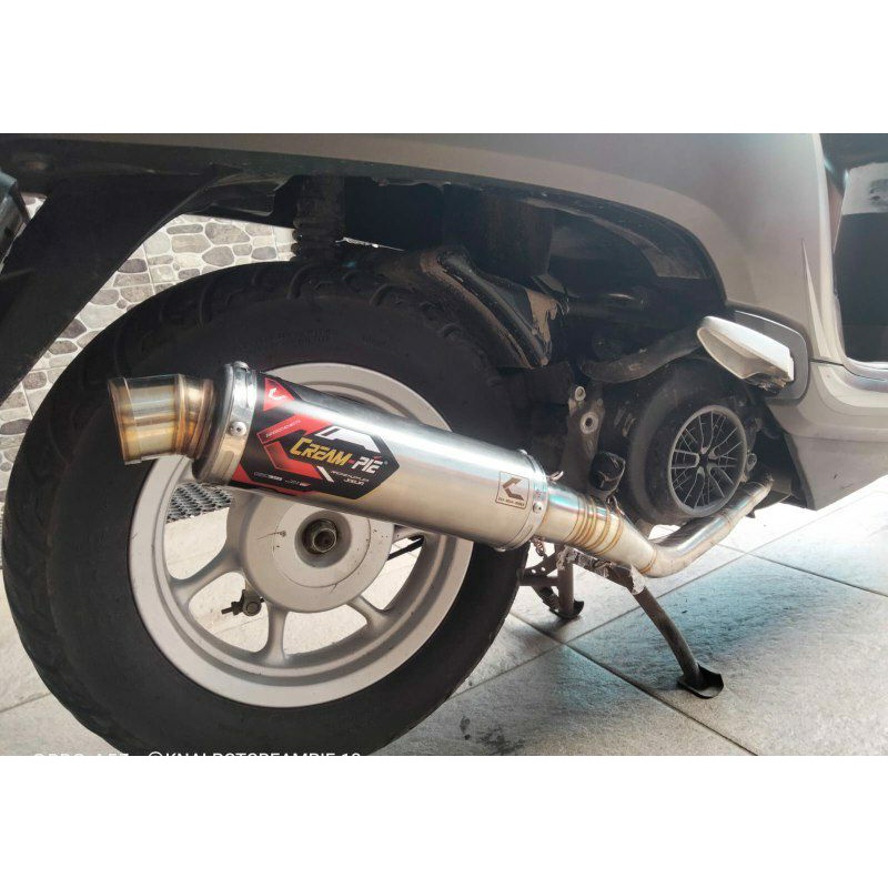 Knalpot Racing Creampie Matic Scoopy Stainless ORIGINAL
