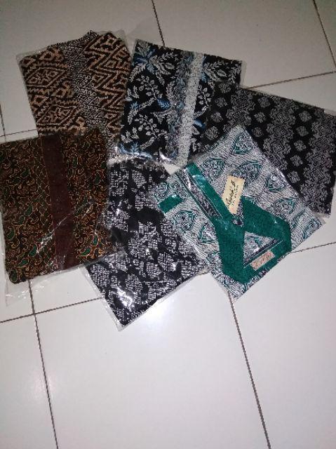 Kemeja Batik Pria Motif Monochrome Elung Seragam Batik Baju Batik Pria