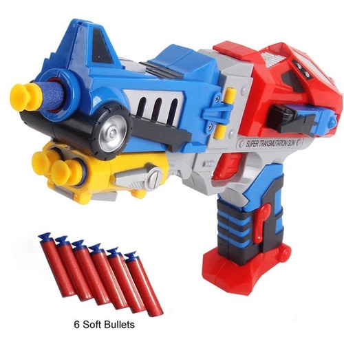 PISTOL OPTIMUS PRIME SOFT BULLET GUN SB391 PISTOL 2 IN 1 TEMBAKAN TRAMSFORMERS