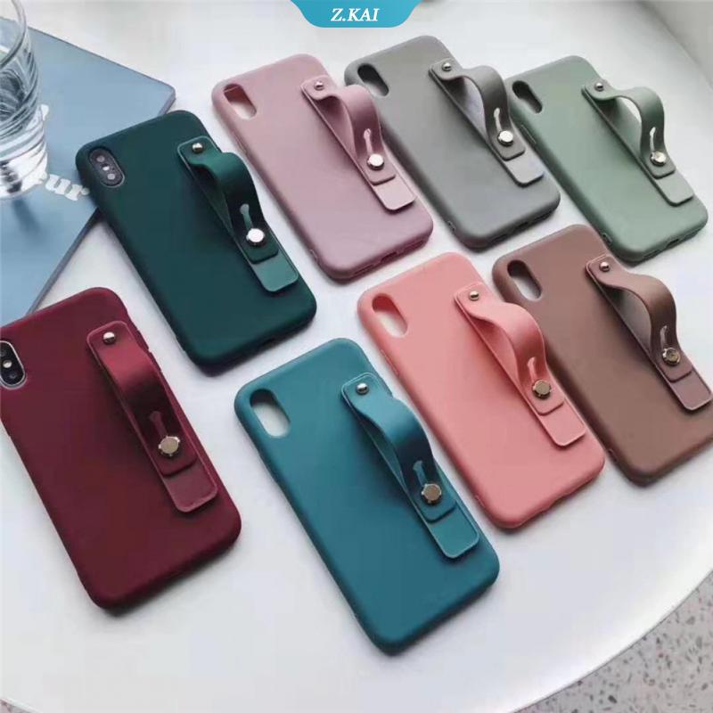 Strap Silikon Elastis Warna Permen holder Handphone