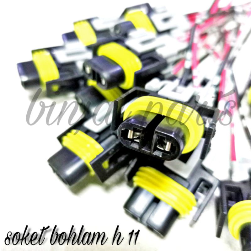 SOKET BOHLAM H11 - SOKET LAMPU FOGLAMP KABUT MOBIL H11/H8/H27