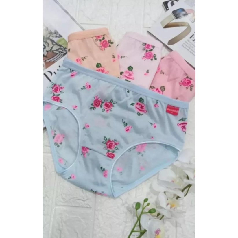 TERLARIS... 6 PCS CELANA DALAM WANITA DEWASA HONITING SABLON FLOWERS/CD WANITA KEMBANG/CD WANITA DEW