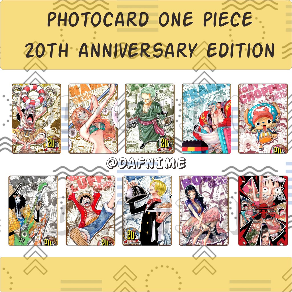 ONE PIECE 20TH ANNIVERSARY EDITION PHOTOCARD ANIME