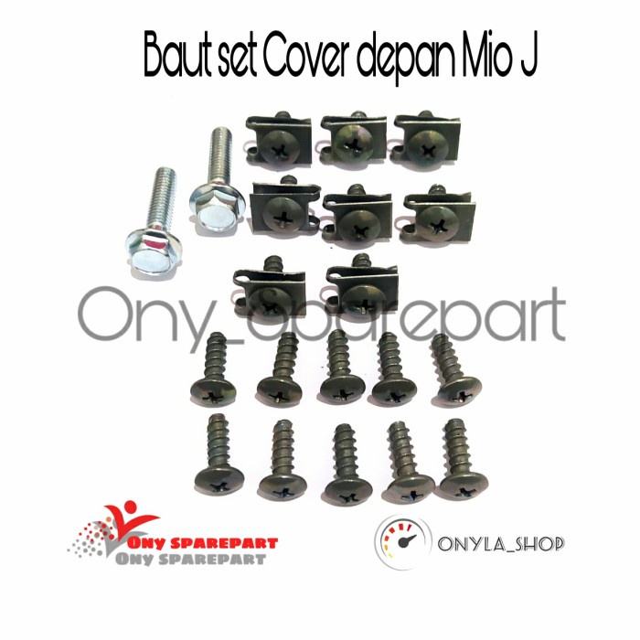 Baut set cover body depan mio J baut cover depan yamaha mio j