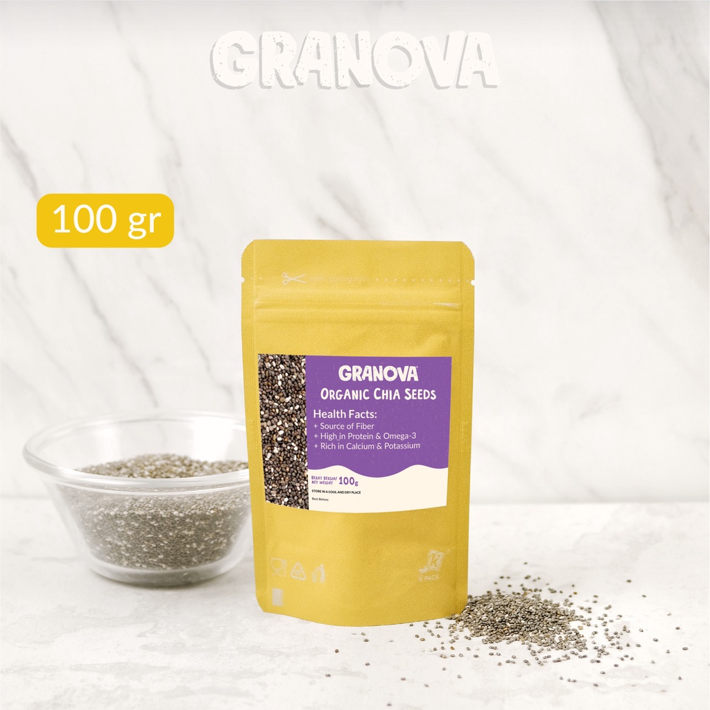 

Granova - Chia Seeds Hitam Organik Paraguay 100gr / Organic Black Chia Seeds