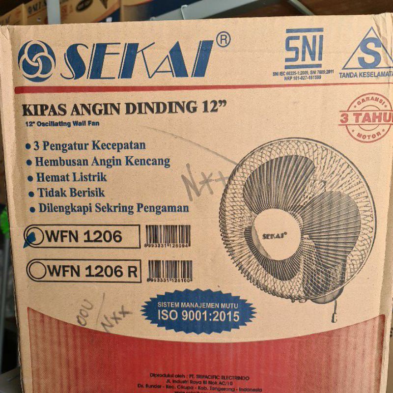 SEKAI KIPAS ANGIN DINDING 12 INCH