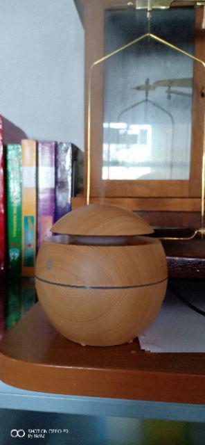 Pengharum Ruangan Aroma Terapi Air Humidifier Desain Kayu