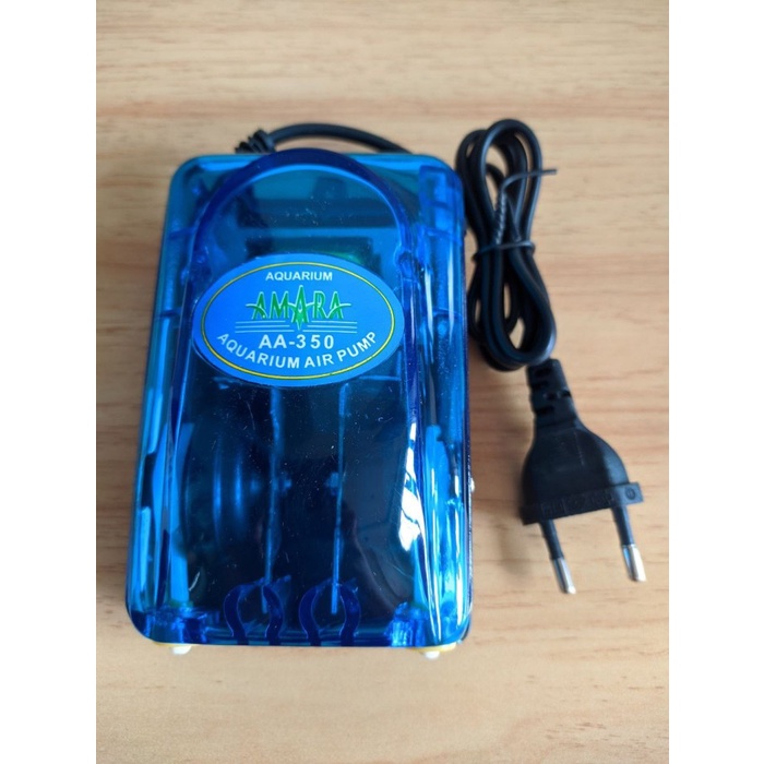 Amara Pompa Udara Air Pump Aquarium Akuarium Aerator Gelembung Udara Oxygen 2 Lobang AA-350 AA 350 AA350