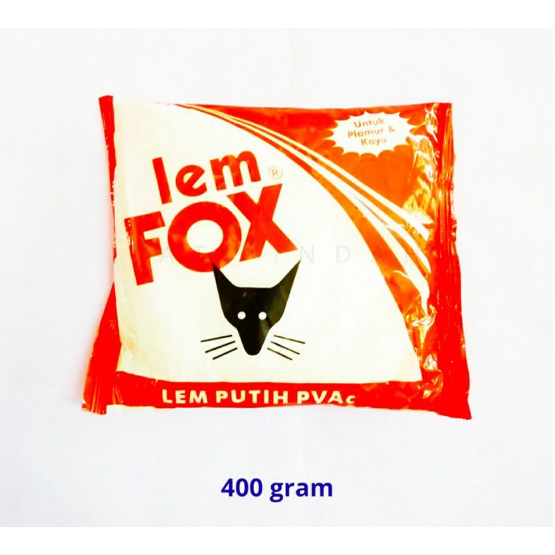 Lem putih Fox sachet 400gr warna orange