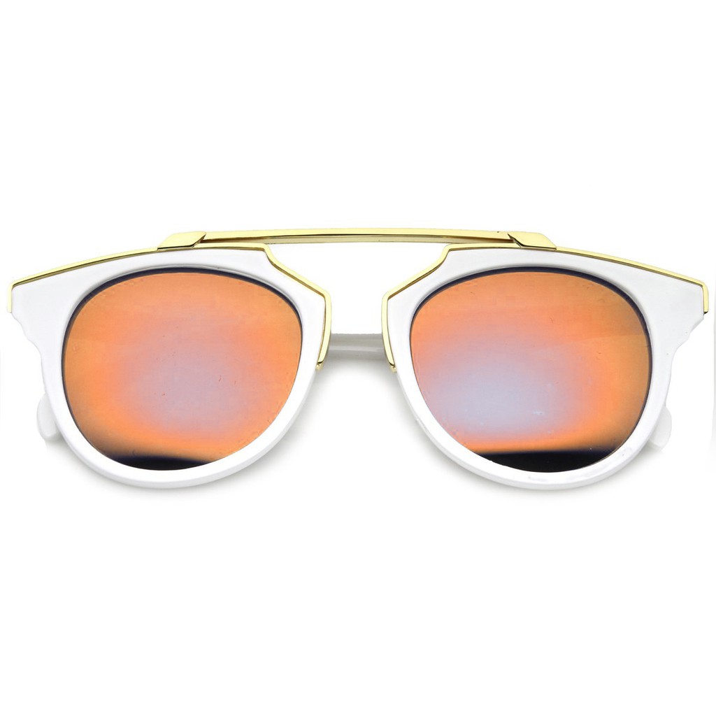 Anti UV Sunglasses [ White Orange ] - Kacamata Pria &amp; Wanita - SF