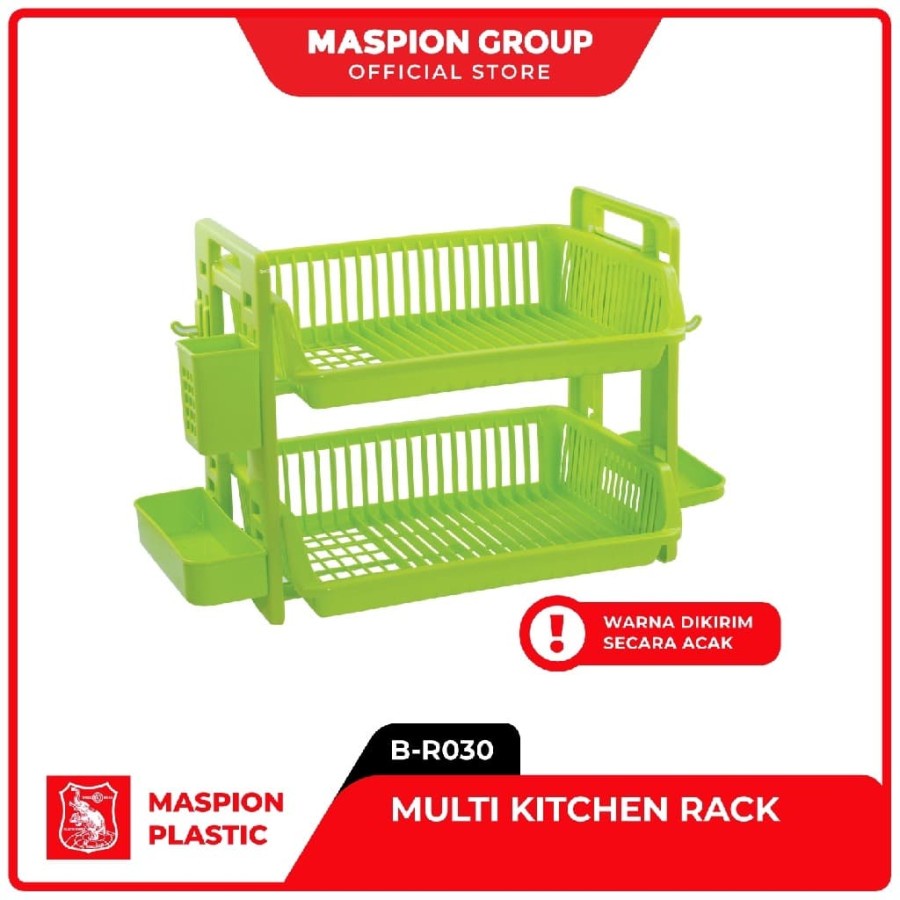 Maspion B R030 Rak Pengering Piring Mangkok Plastik Susun 2 DISH DRYER