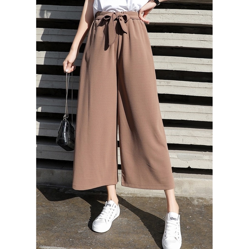 Vallina Outfit - Celana Kulot Pita Wanita Cullote Ribbon Summer Korean Style-1
