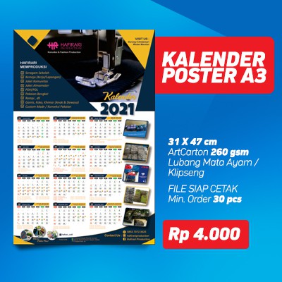 

Kalender Dinding Custom A3+