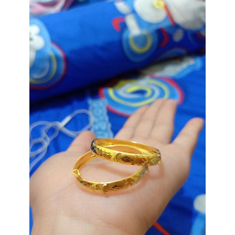 GELANG BANGKOK ANAK PERAK 925 LAPIS MAS 24K