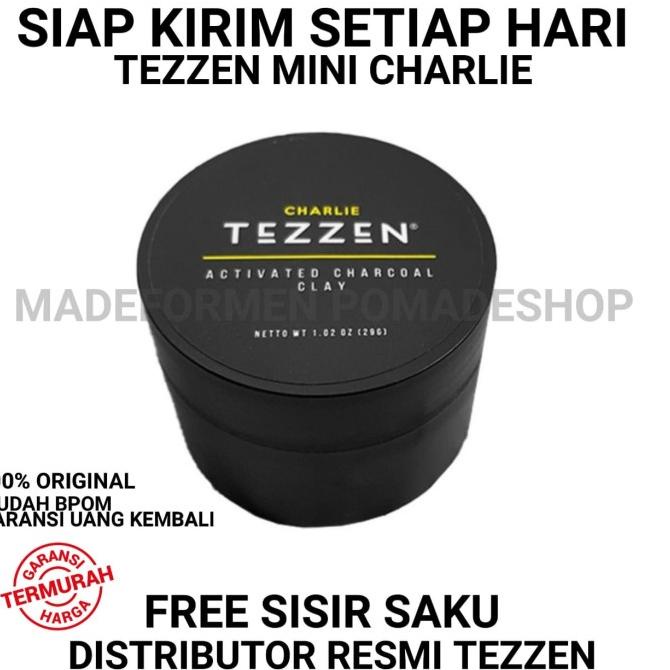 Tezzen Charlie Clay Charcoal Tezzen Charlie Clay Mini Free Sisir Saku