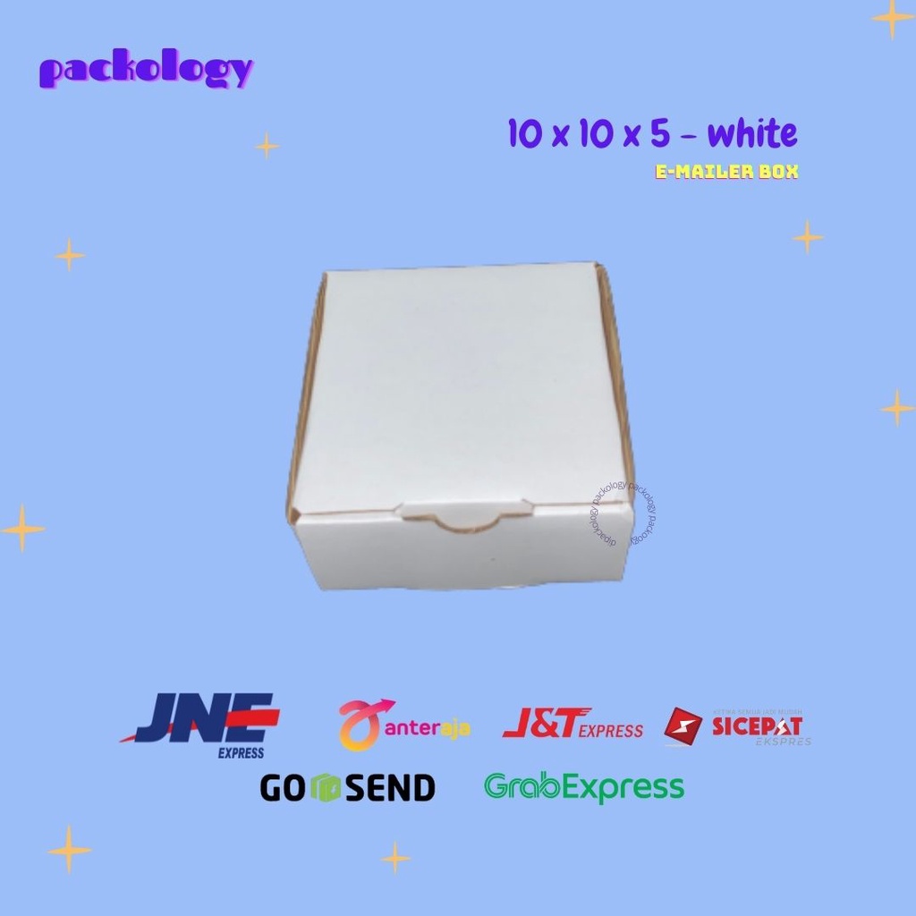 BOX/KARDUS/DUS DIE CUT 10x10x5 cm PIZZA PACKAGING POLOS OLSHOP (best seller untuk barang kecil)-4