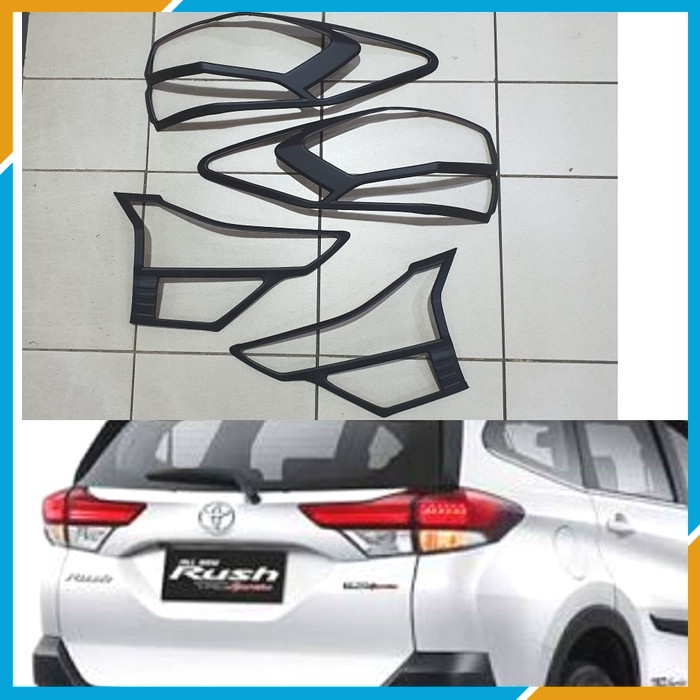 VARIASI Garnish GARNIS lampu STOP REM  belakang hitam doff TOYOTA ALL NEW RUSH / ALL NEW TERIOS 2018