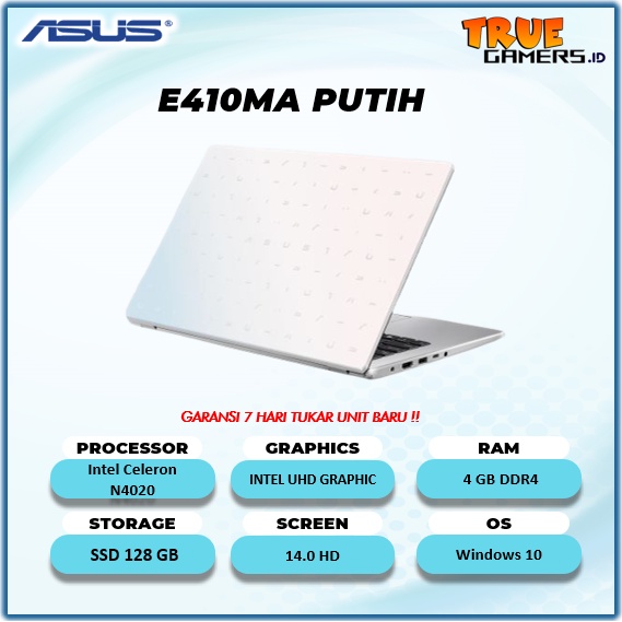 Laptop Asus Vivobook E410MA&L510MA N4020 4GB 128GB-512GB Win10 14.0