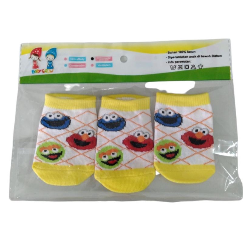 6 Pasang Kaos kaki  BABY GROW CARAKTER Tebal Lembut Usia 6-36 Bulan