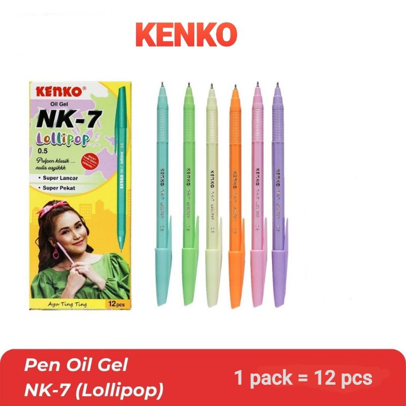 

KENKO PEN GEL OIL / PULPEN / PEN / NK-7 SOCUTE DAN LOLLIPOP